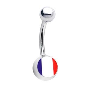 🆕 BOGO- French Flag Belly Ring